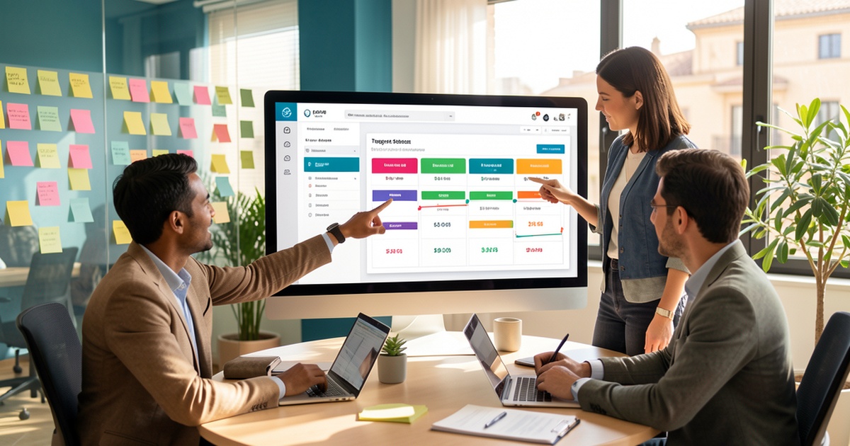 Equipo B2B analizando cuentas objetivo y pipeline de Account-Based Marketing con IA