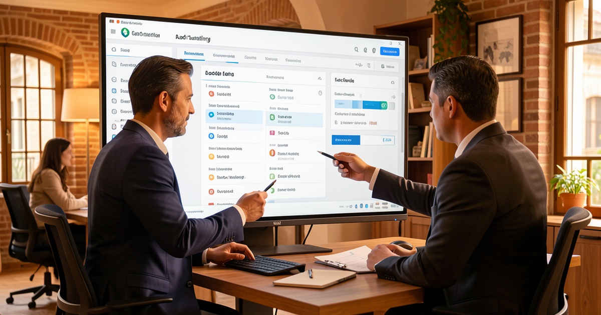 Lead nurturing con IA para pymes 2026 - equipo revisando dashboard de automatizacion