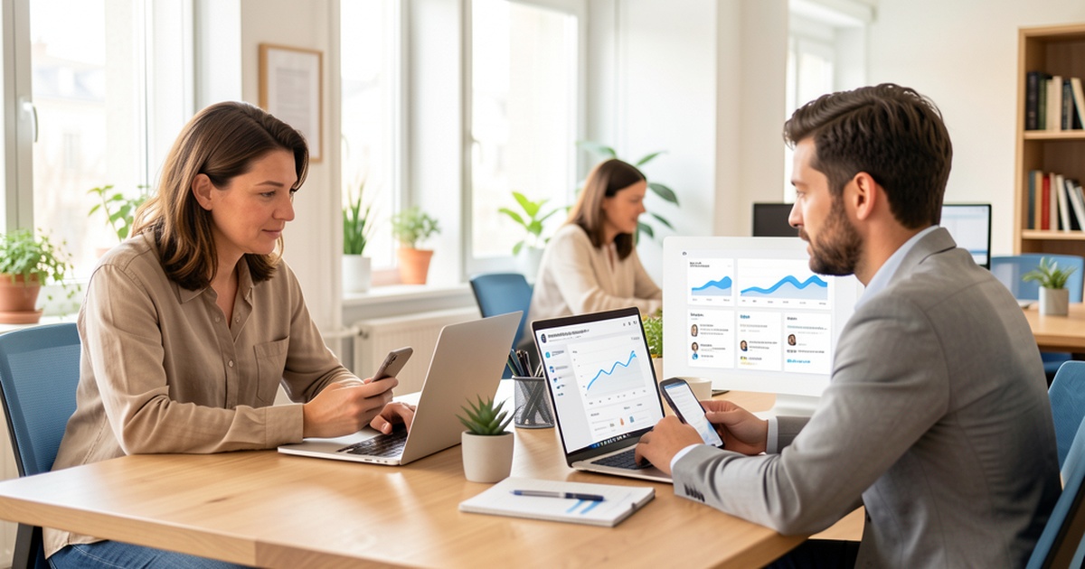 Equipo comercial de una pyme aplicando social selling con IA en 2026