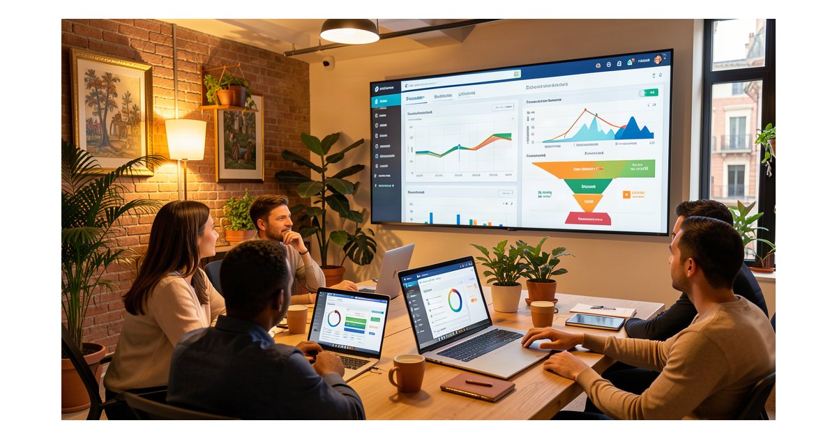 Behavioral Targeting con IA para Pymes - Análisis de segmentación de audiencias en agencia de marketing moderna
