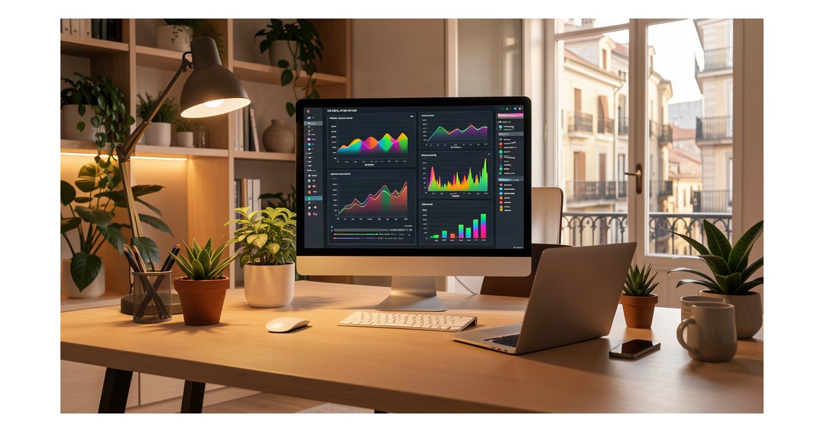 Data visualization con IA - dashboard interactivo con gráficos y analytics