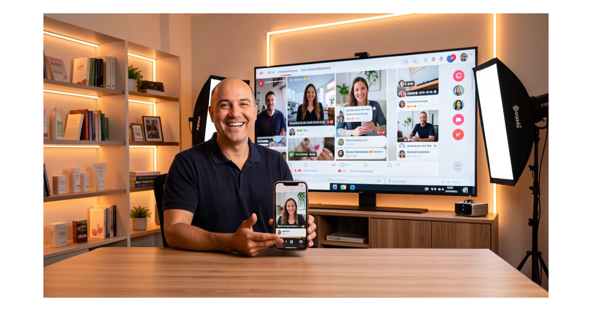 Live shopping con IA para pymes - estudio de streaming en vivo