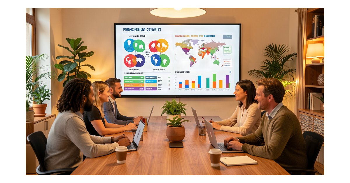 Psychographic segmentation con IA - reunión de equipo analizando perfiles psicográficos