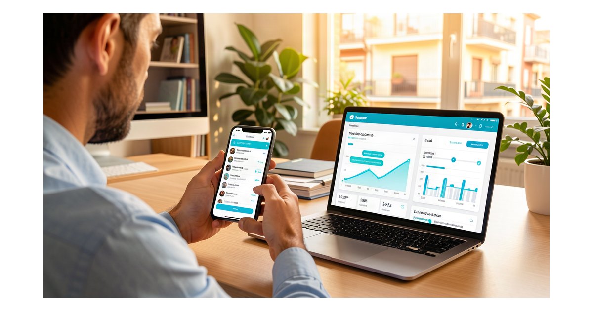 Telegram Marketing con IA para Pymes - Profesional usando chatbot de Telegram en 2026