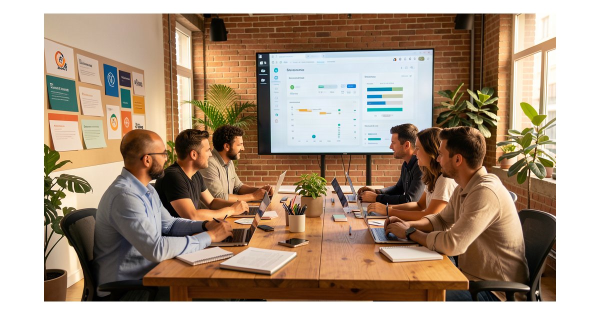 Reposicionamiento de marca con IA - equipo de marketing en agencia digital